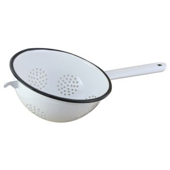 DURSZLAK SITKO CEDZAK KUCHENNY Z RĄCZKĄ EMALIOWANY Perfect Home 18 cm