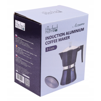 KAWIARKA ALUMINIOWA ZAPARZACZ DO KAWY KAFETERKA 6 filiżanek 300 ml Indukcja