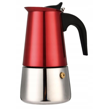 KAWIARKA STALOWA INOX ZAPARZACZ DO KAWY KAFETERKA 4 filiżaneki Indukcja