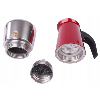 KAWIARKA STALOWA INOX ZAPARZACZ DO KAWY KAFETERKA 4 filiżaneki Indukcja