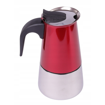 KAWIARKA STALOWA INOX ZAPARZACZ DO KAWY KAFETERKA 4 filiżaneki Indukcja